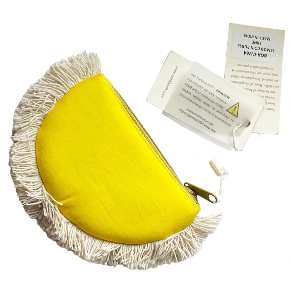 Antik Kraft NWT Beaded‎ Lemon Coin Pouch